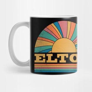 Graphic Elton Proud Name Distressed Birthday Retro Style Mug